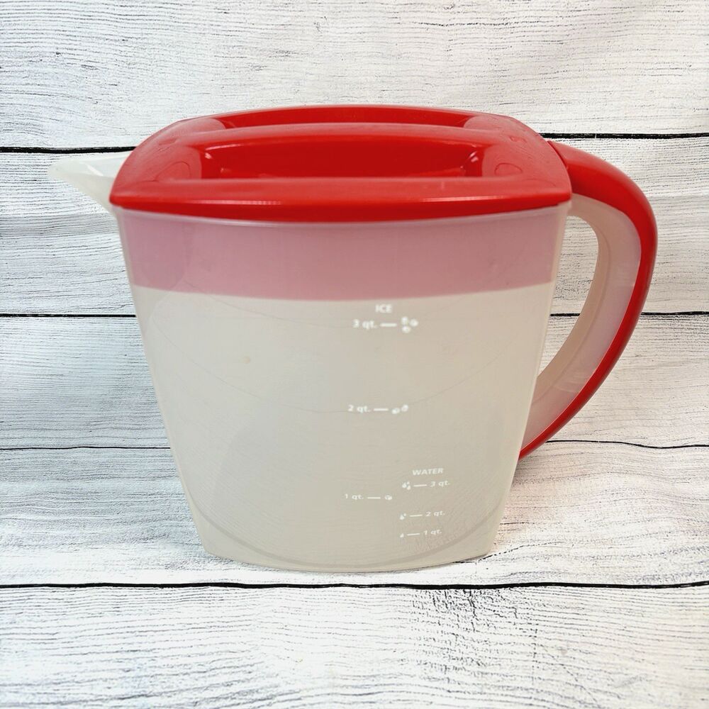 3 Quart RED Mr Coffee Iced Tea Maker Replacement TM 75 Rectangular PITCHER ONLY